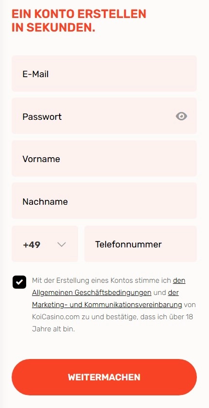 Registrierung und Login